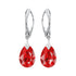 Серебряные серьги "Mēness Gaisma (Light Siam)" с кристаллами Swarovski™